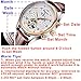 Derieter Automatic Mechanical Skeleton Imitate Tourbillon Watch Men Rose Gold Mechanical Wrist Watches