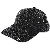 Eilova Orityle Shiny Sequin Baseball Cap for Women Girls Glitter Bling Party Hats Adjustable Trucker Baseball Caps