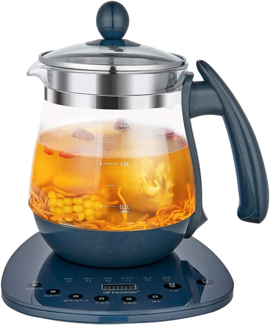YONGYONGCHONG Automatic Thickening Glass Tea Pot Flower Teapot Multi-function Electric Kettle Heating Tea Set (1800ml)