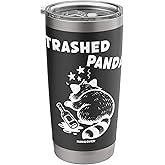 Trashed Panda Hangover Social Media Crazy Drunk Raccoon Stainless Steel Insulated Tumbler