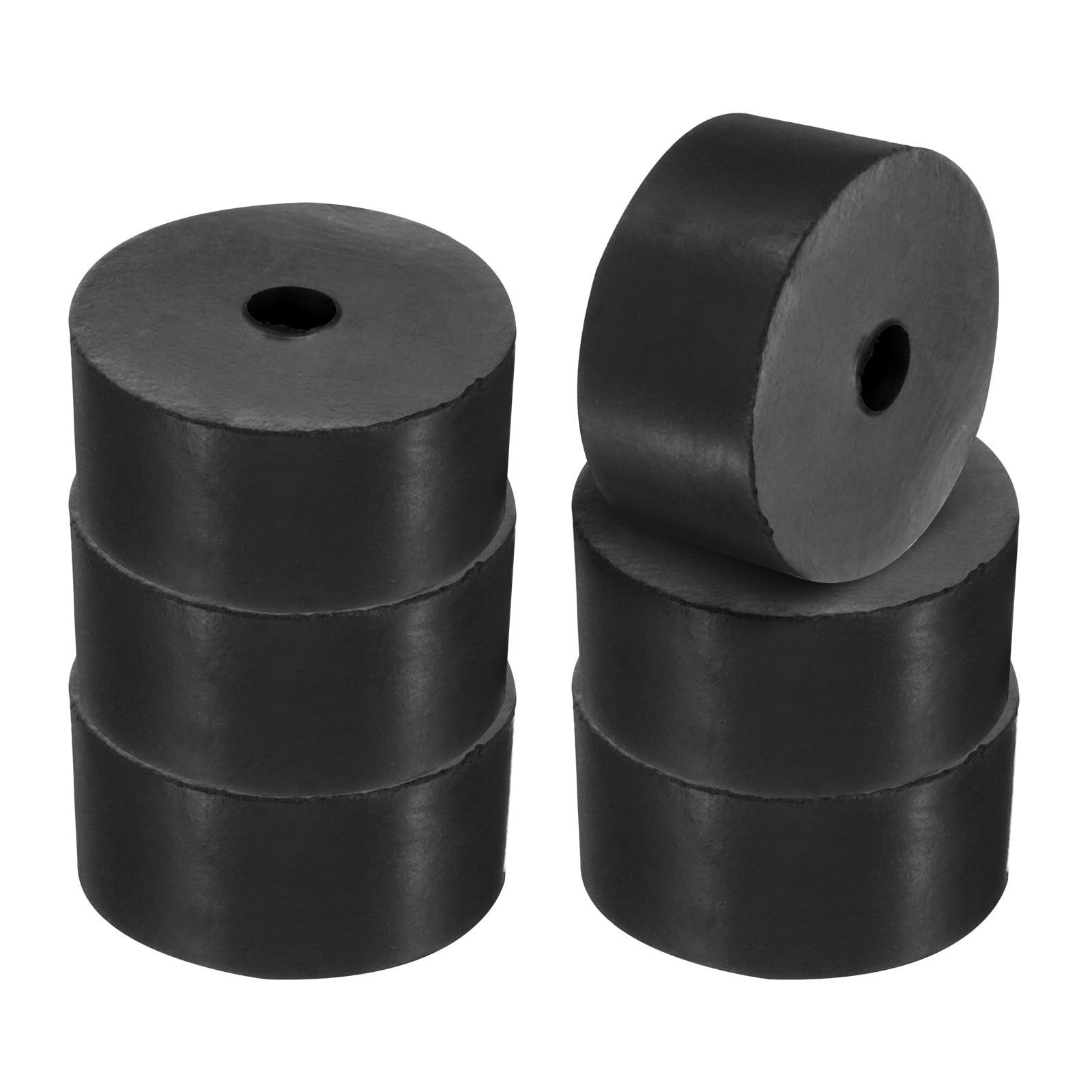 PATIKIL Multi Purpose Rubber Spacer, 6 Pcs 1.6"OD 0.31"ID 0.8"Thickness Neoprene Round Anti-Vibration Isolation Pads Isolator Rubber Bushings Spacer Washer for HVAC Bolts Car Accessories