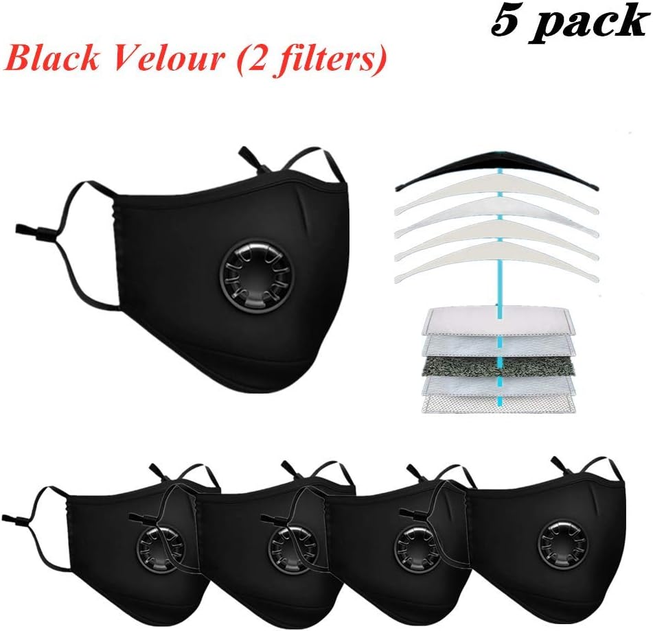 Anti PM2.5 Breathing Mask,Air Dust and Smoke Pollution Mask Respirator Breathing Mask Replaceable Filter Mask