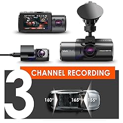 VANTRUE N4 3 Channel Dash Cam, 4K+1080P Dual