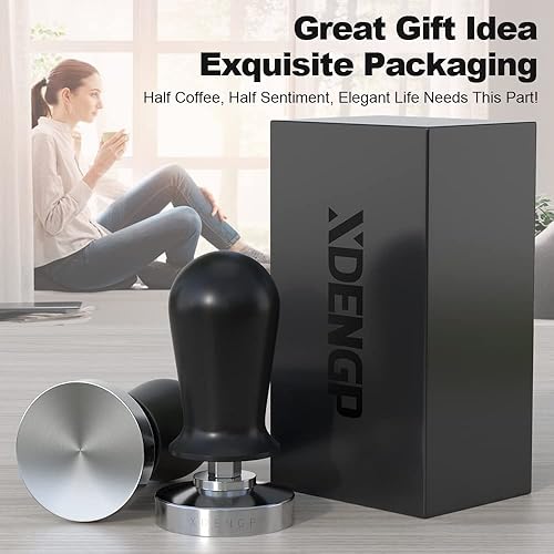 XDENGP 58mm Calibrated Espresso Coffee Tamper with 30lb Spring