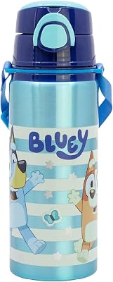 BOTELLA POP UP DE ALUMINIO CON CORREA 730 ML BLUEY