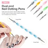 URAQT Nail Art Brushes Set 15pcs Painting Pen & 5pcs Dotting Tools Kit DIY view 3