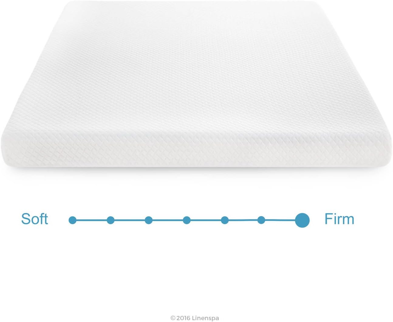 Linenspa 5" Gel Memory Mattress, Twin, White: Furniture & Decor