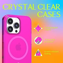 FELONY CASE - Neon Pink Crystal Clear Phone Case