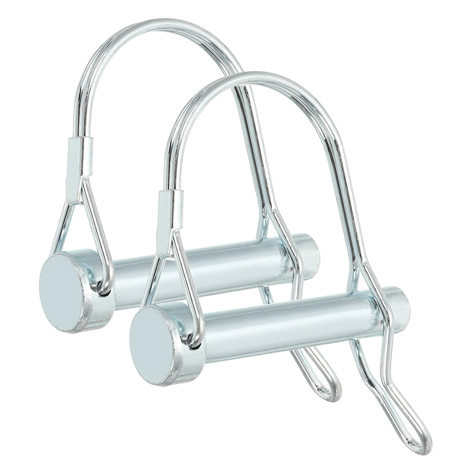 PATIKIL Shaft Locking Pin W Ear 5/16x2-9/16x1.57"(D*L*IW), 2 Pcs Safety Coupler Pin Pto Pin Round Arch Wire Retainer and Ear for Farm Trailer Tractor Truck Boat Towing (8x65x40mm)