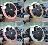 1pc Cute Lovely Plush Rabbit Car Auto Steering Wheel Cover Case (4 color choice)