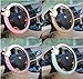 1pc Cute Lovely Plush Rabbit Car Auto Steering Wheel Cover Case (4 color choice)