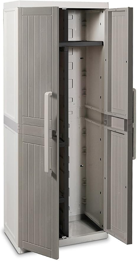 Armoire à balai 2 portes chêne