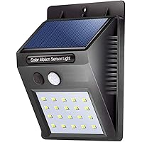 Scross Solar Wireless Security Motion Sensor LED Night Light (Black)