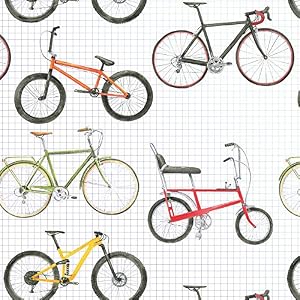 Bike Bicycle 100% Recycled and Recyclable Gift Wrapping Paper – 2 Sheets and 2 Tags