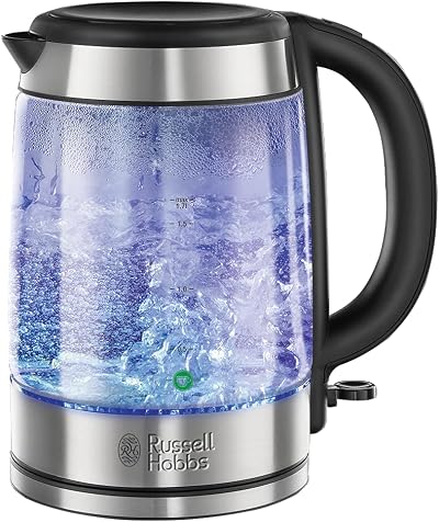 Russell Hobbs Illuminated Electric Wireless Glass Kettle 1.7L 3000W