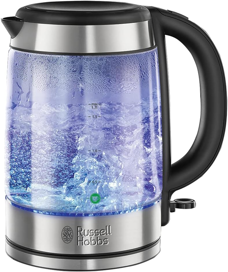 Russell Hobbs Illuminated Electric Wireless Glass Kettle 1.7L 3000W
