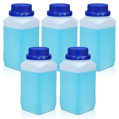 Reagents Storage Containers ASEVAT 34oz Plastic Lab Chemical Reagent Bottles, Square Sample Storage ...