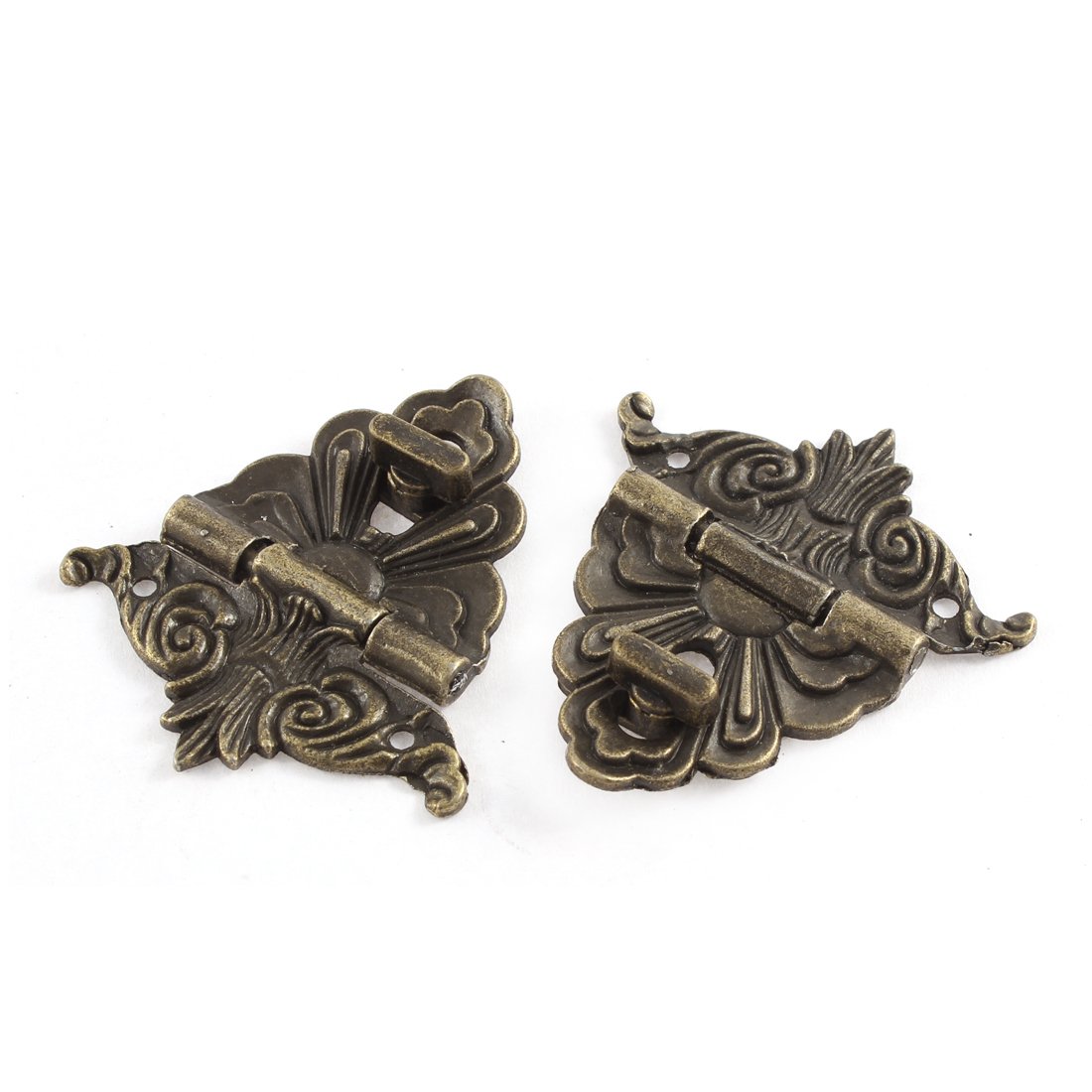 sourcingmap 59mmx55mm Retro Style Jewelry Box Drawer Hasp Lock Latch 2pcs