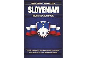 Slovenian Word Search Book: Learn Slovenian, Large Print Puzzle Collection with 100 Puzzles and 2000 Unique Words on Lake Ble