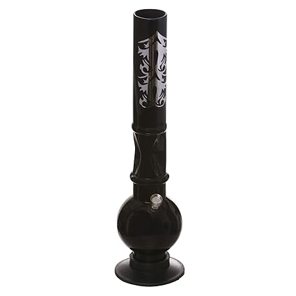 Metier AWP527OPBK-5x40cm Opaque Acrylic Water Pipe Bong (5 cm x 5 cm x 40 cm, Black)