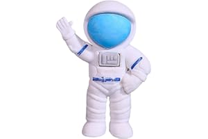 Generic Christmas Cosmic Exploration Themed Eraser Set with Astronaut Sculptures and Stickers for Learning and (White, 2. 6x2