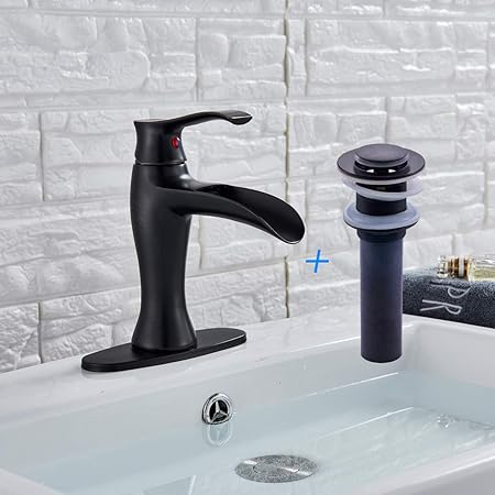 Votamuta Waterfall Bathroom Outdoor Sink Faucets Single Handle One