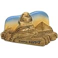WitnyStore Tiny The Great Sphinx of Giza in Cairo, Egypt Africa Tourist Attractions Resin Refrigerator Magnet Traveler Souvenir Gift Memento 3D Fridge Magnets