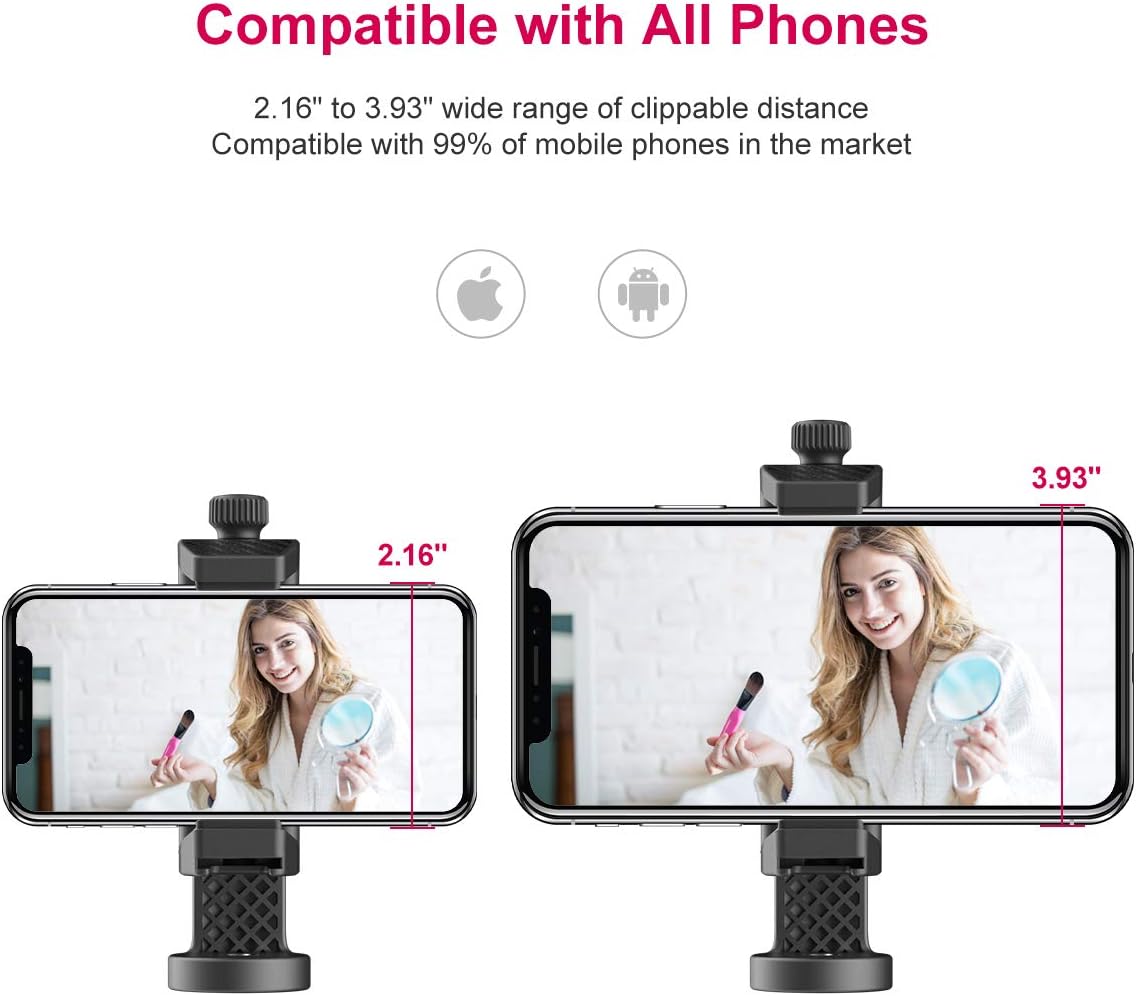 Ulanzi ST-17 Phone Tripod Mount with Cold Shoe Smartphone Tripod Adapter Cell Phone Holder for iPhone 11/11 Pro/11 Pro Max/X/XS/Xs Max : Camera & Photo