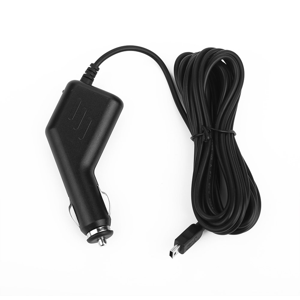 Amacam CC3 Car Charger 3.5M Mini USB Cable for Dash Cams and Sat Navs 12V-24V Vehicle Power Adapter with 2A Output