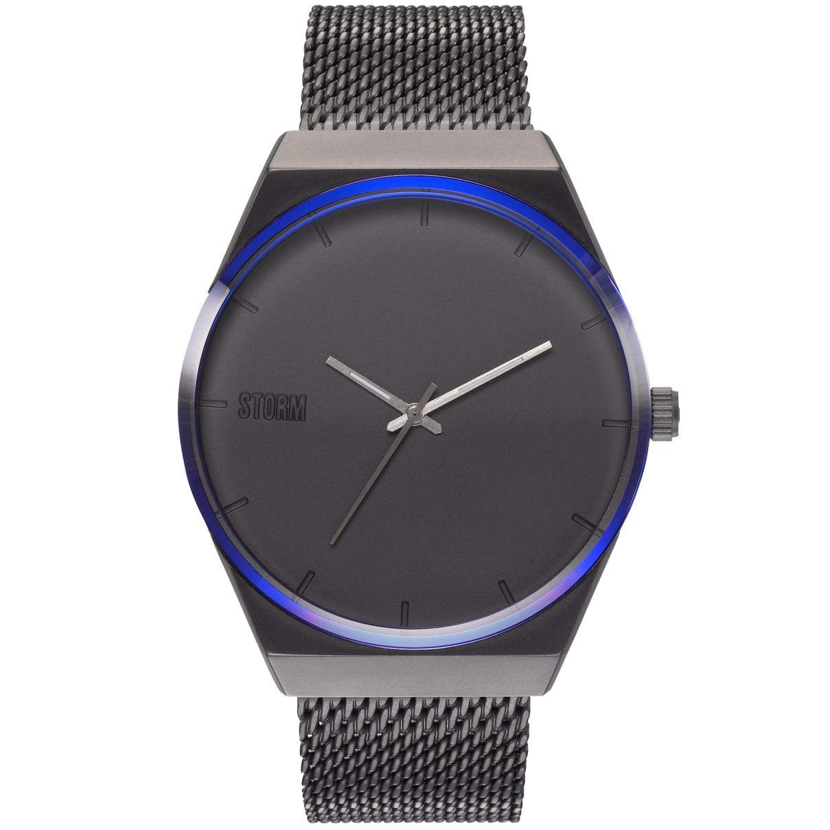STORM CIRERO Slate Men's Watch with Large Chunky dial, Lazer Coloured Rim and Adjustable Thick mesh Strap