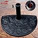 Sundale Outdoor Half Round Resin Umbrella Base for Half Patio Umbrella, Black