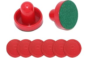 Air Hockey Pucks and Paddles 2.5 Inch Replacement Pucks for Air Hockey Table Games, 2 Small Size for Kids - Large Size for Ad