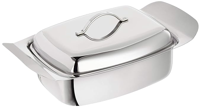 Amazon Brand - Solimo Stainless Steel Butter Dish with Lid