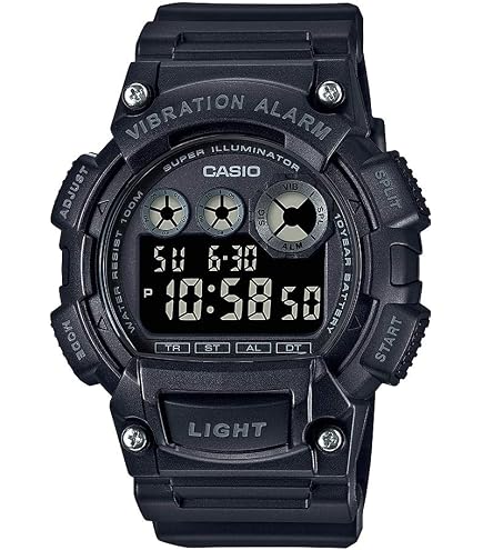 Amazon.com: Casio W735H Series | Men's Digital Watch | Black/Red