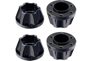 DJX 4pcs 12mm Aluminum Wheel Hex Hub Adapter Accessories Wheel Extension for 1/10 RC Crawler 1.9inch or 2.2inch Wheel Rim TRX4 Axial SCX10 D901(Black 12mm)