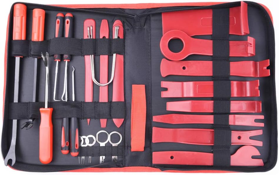 MICTUNING 25pcs Car Trim Removal Tool Kit with Storage Bag