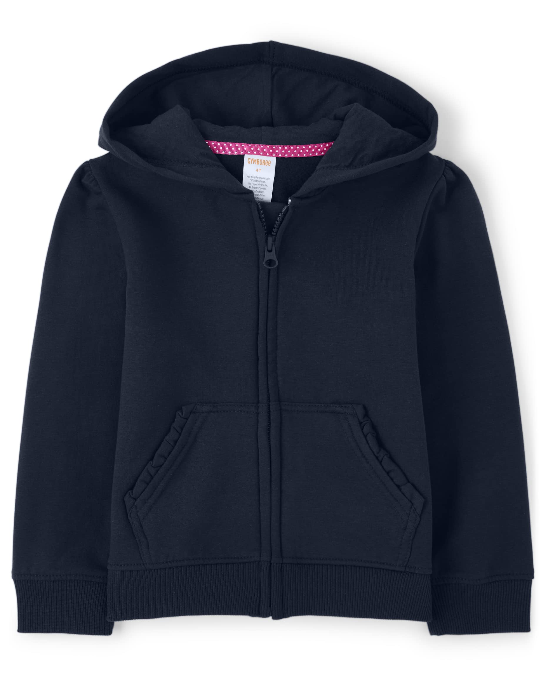 Photo 1 of Gymboree Girls and Toddler Long Sleeve Zip Up Hoodie Sweatshirt, Navy Slate, 10 (3030585)