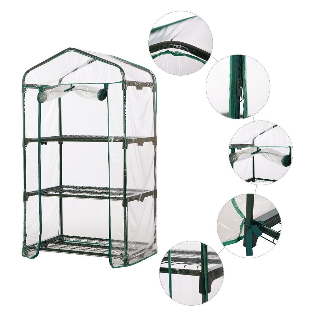 Invernadero Pequeño 70x70x80 Cm - Estructura Con Cubierta PVC Transparente, Plegable, Con 4 Piquetas, Ideal Para Balcón Y Jardín