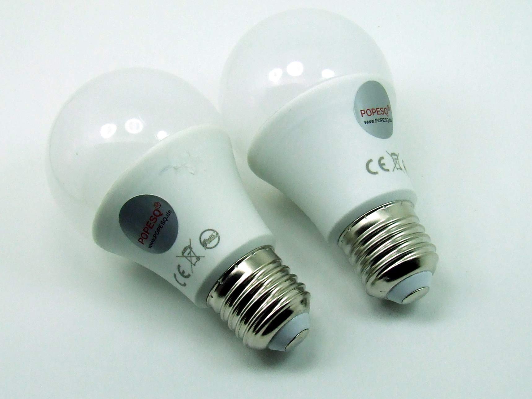 POPESQ® 2 pcs. x LED Bulb Bulb 8W 636 Lumen (Replacement 45W) E27 Warm white #A2555