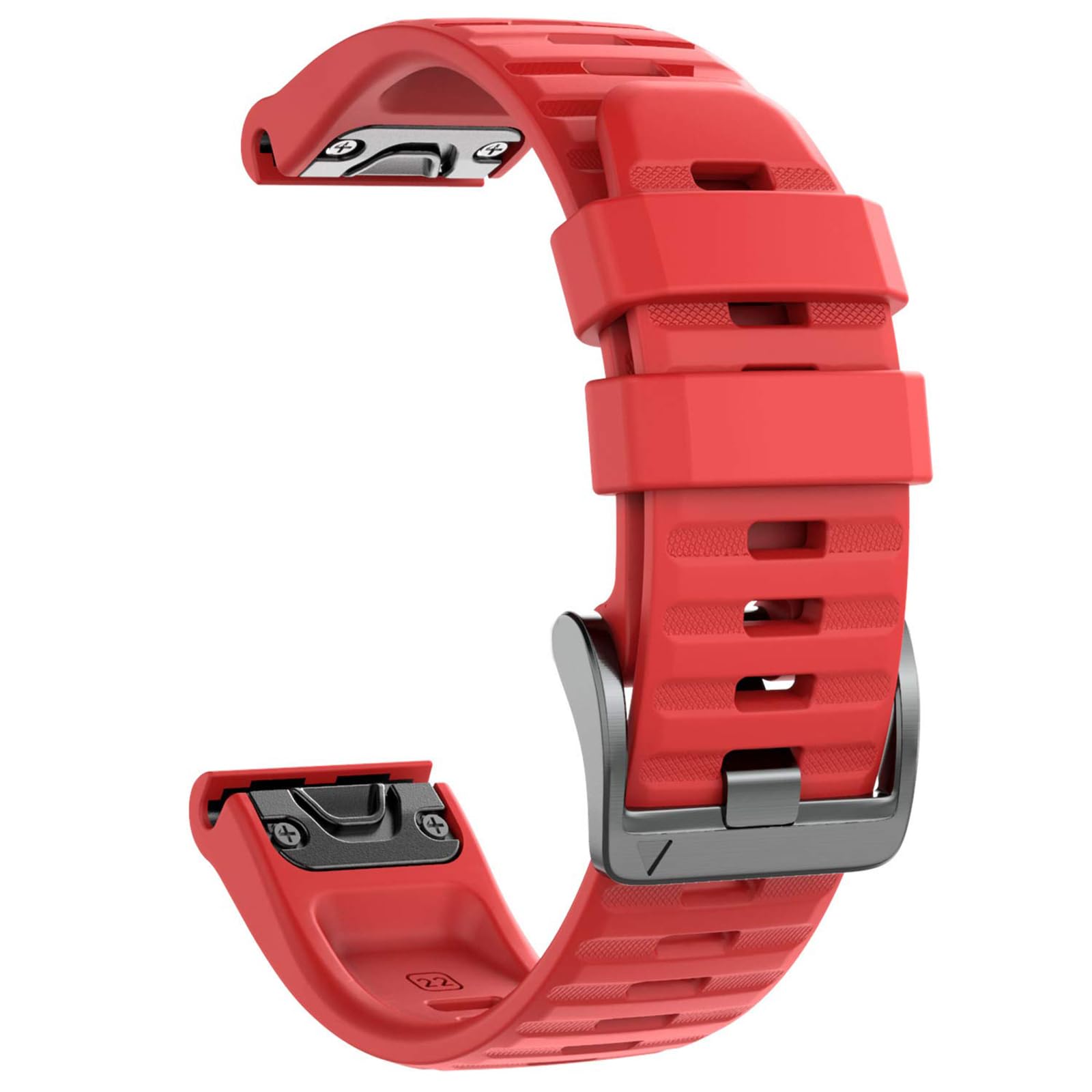 NotoCity for Garmin Fenix 6 Pro/6 Strap, Quickfit 22mm for Garmin Fenix 5/7/7 Pro/5 Plus/8/E 47mm Strap, for Forerunner 935/955/965, Instinct, Epix Gen 2, Tactix 8 47mm Band(Red)