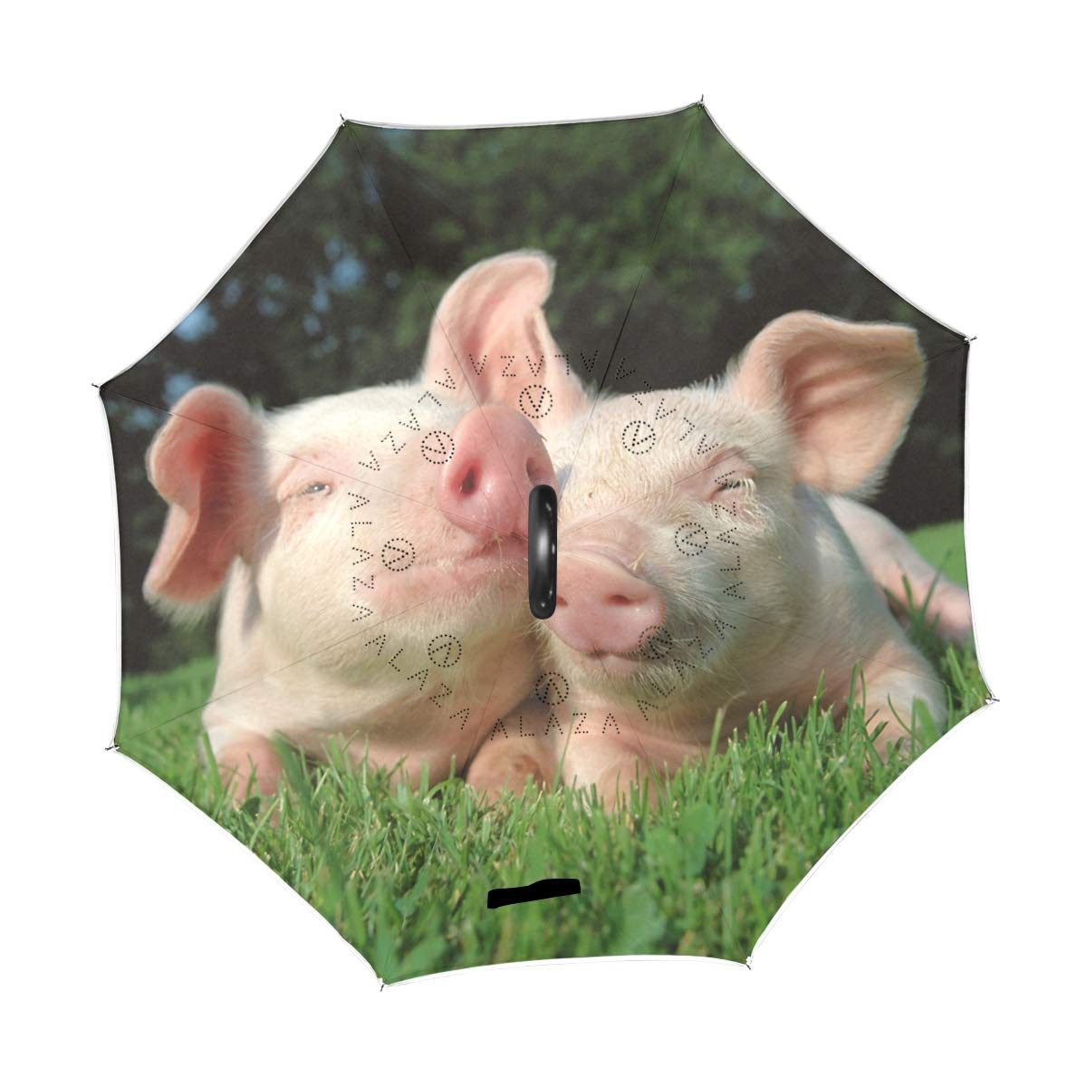 メール便なら送料無料 Sunmoonet リバース傘 Moonlight 3d イルカ アウトドア 防風 二層 反転傘 雨保護 逆さま 車 逆 Uv傘 メンズ レディース Lovely Pig B07nq67z8m 公式店舗 Maajkartb2b Com