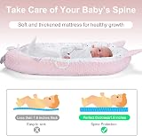 YGJT Baby Nest Pod 0-12 Months Lounger Portable Bassinet 100% Cotton Cover view 5