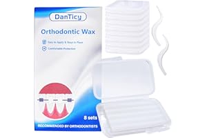 DanTicy Orthodontic Wax for Braces, 8 Pack, Clear Dental Wax for Irritation Relief, Comfort Covers for Kids & Adults