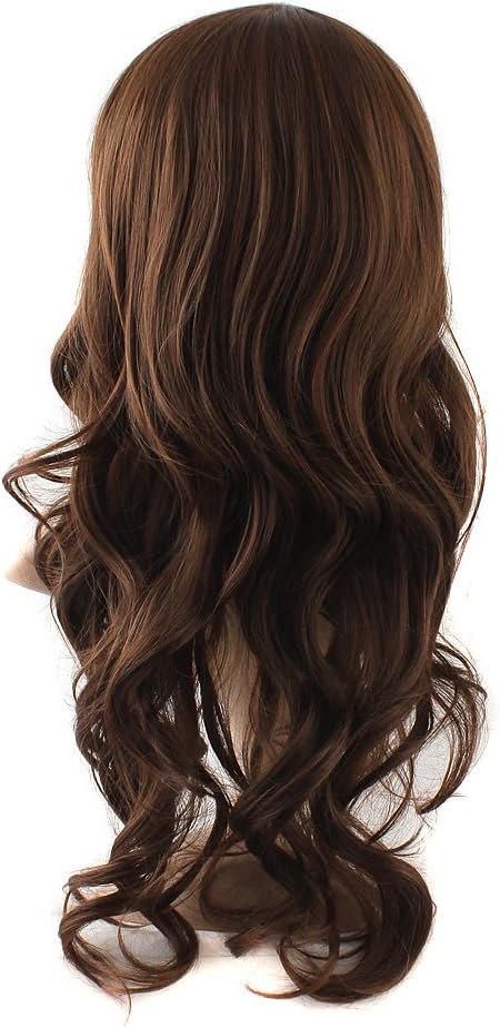 MapofBeauty Charming Synthetic Fiber Long Wavy Hair Wig Women's Party Full Wigs (Brown) - Image 3