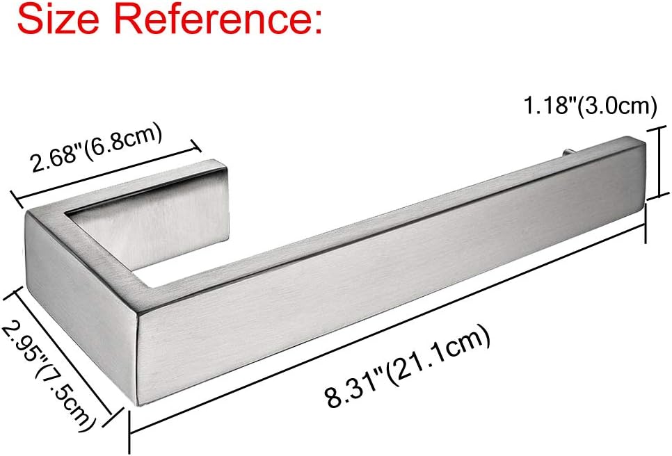 Nolimas Bathroom Hardware Towel Bar SUS 304 Stainless Steel Square Towel Ring Shelf Holder Rack for Bath Kitchen Garage Heavy Duty Wall Mounted, Nickel Brushed: Home & Kitchen