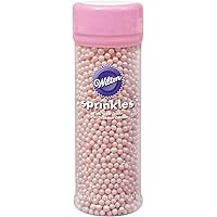 Wilton Pink Sugar Pearls, 5 oz.