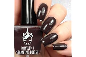 Twinkled T Stamping Polish Opaque in 1 Coat Volcanic (Brown)