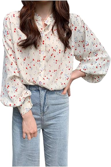 chiffon floral blouse