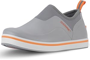 Showave Women's Deck Shoes Waterproof Rain Shoes Breathable Non-slip Rubber Rain Boots Low Cut Design for Outdoor Fishing Gardening Walking
