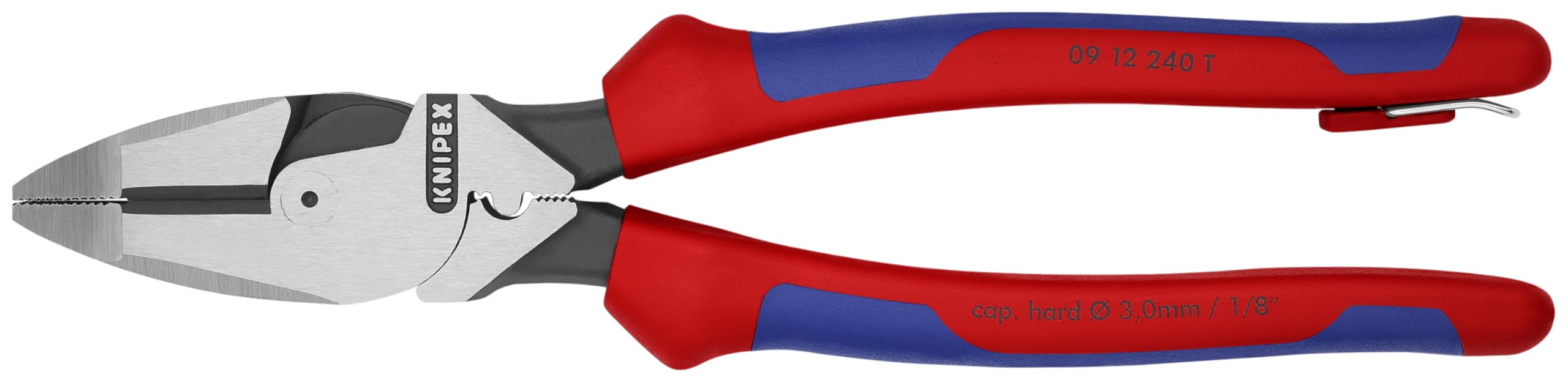 Knipex Tools 09 12 240 T BKA 9 1/4" Ultra-High Leverage Lineman's Pliers with Fish Tape Puller, Crimper, Tether Attachment